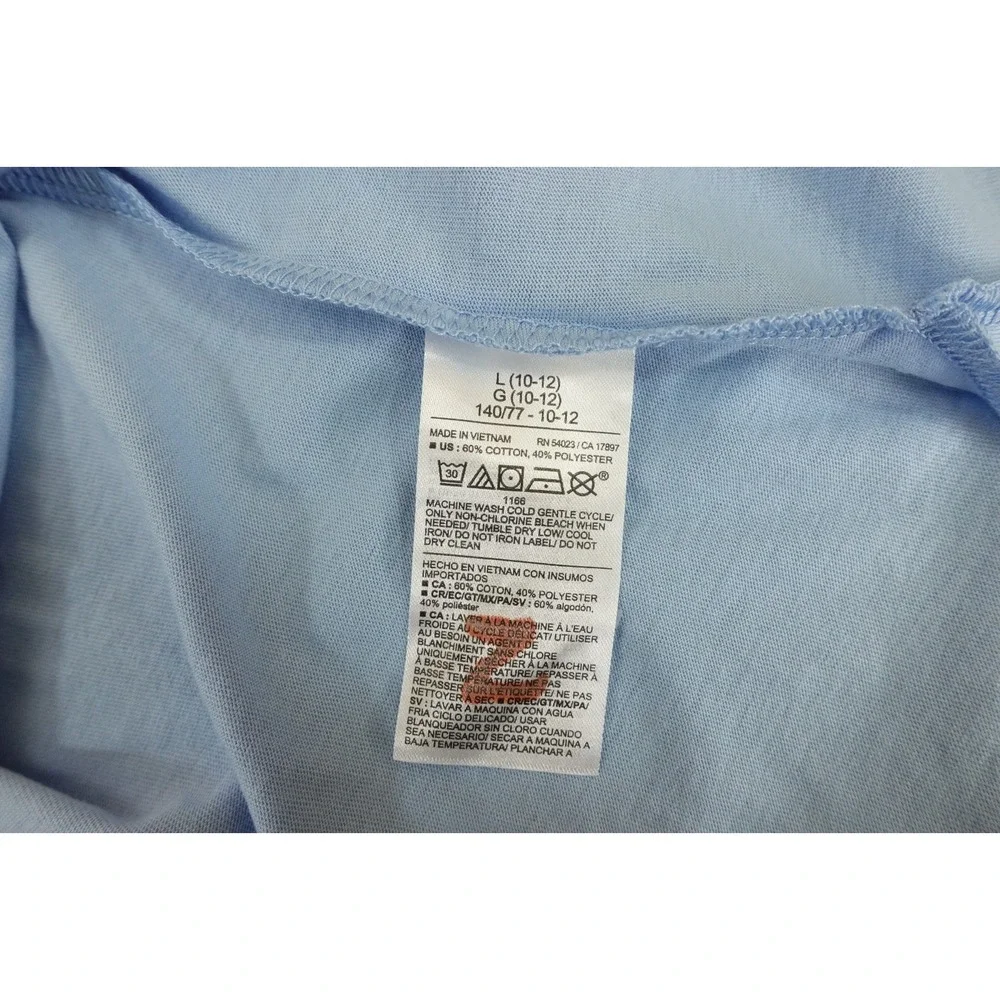 Old Navy Girls Large (10-12) Blue School Uniform Jersey-Knit Polo 2 Pack NWT